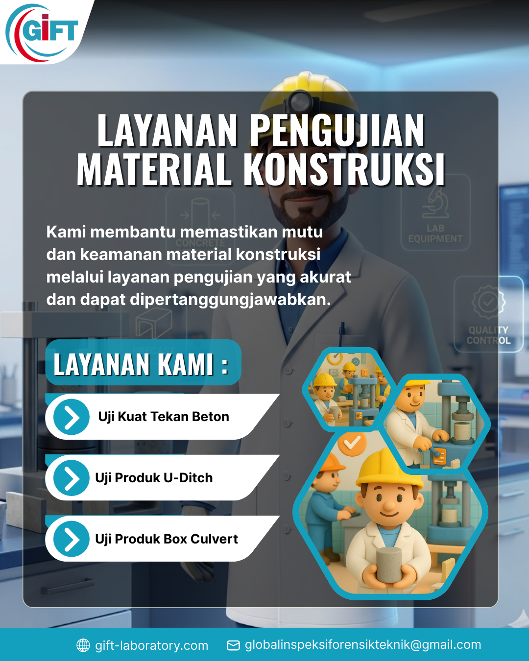 Pengujian Material Konstruksi dan Uji Kuat Tekan Beton Sesuai Standar SNI